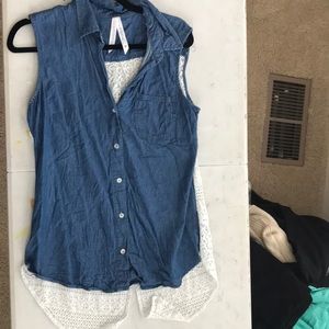Liverpool Jean front Lacey backed tank top